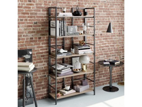 HANAH HOME Polica za knjige Tinleys Walnut