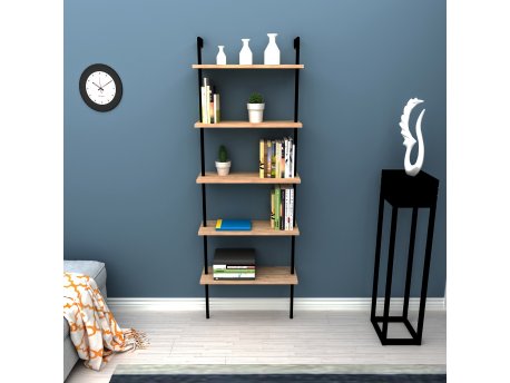 HANAH HOME Polica za knjige Teos Atlantic Pine Black