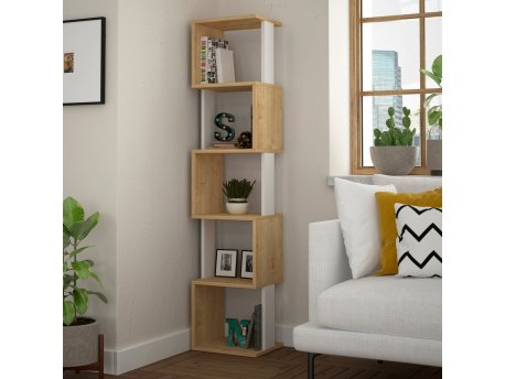 HANAH HOME Polica za knjige Piri Oak White