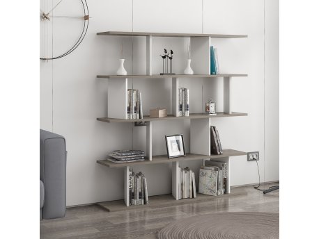HANAH HOME Polica za knjige Jorin Dark Grey White