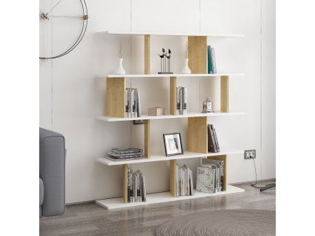 HANAH HOME Polica za knjige Jorin White Oak