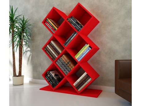 HANAH HOME Polica za knjige Kumsal Red