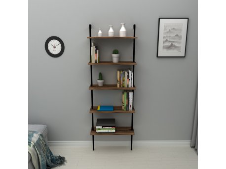 HANAH HOME Polica za knjige Teos Light Walnut Black