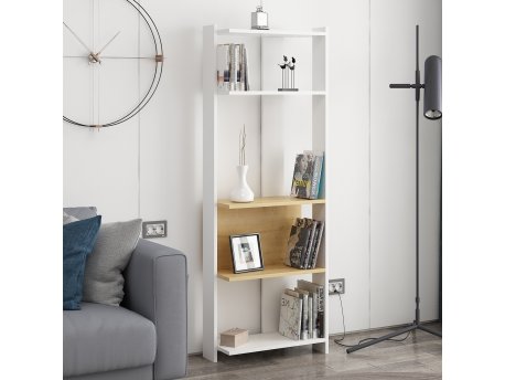 HANAH HOME Polica za knjige Abis Wide White Oak