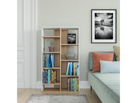 HANAH HOME Polica za knjige Keota Oak White