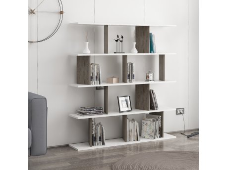 HANAH HOME Polica za knjige Jorin White Dark Grey