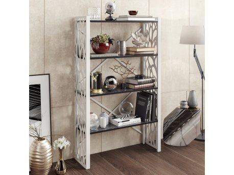 HANAH HOME Polica za knjige Tongfu White