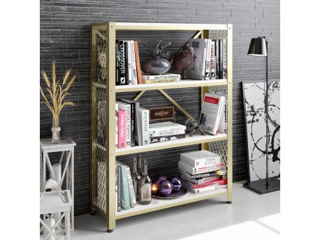 HANAH HOME Polica za knjige Shenna White Gold