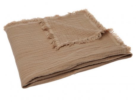 JOLLEIN Muslin Fringe Biskvit 120 x 120 cm Cot ćebe (51067104)