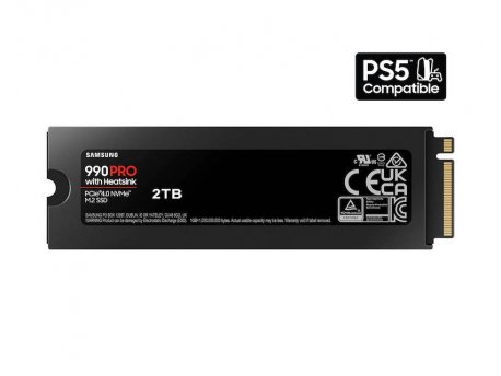 SAMSUNG 2TB M.2 NVMe 990 Pro Series Heatsink SSD MZ-V9P2T0CW