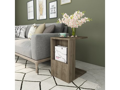 HANAH HOME Pomoćni stočić Serce Walnut
