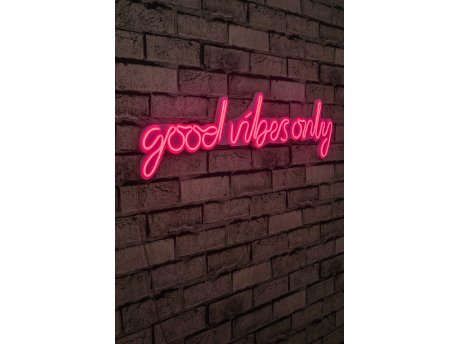 WALLXPERT Dekorativna rasveta Good Vibes Only Pink