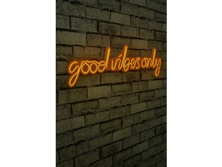 WALLXPERT Dekorativna rasveta Good Vibes Only Yellow