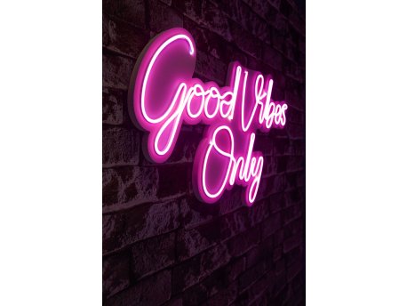 WALLXPERT Dekorativna rasveta Good Vibes Only 2 Pink