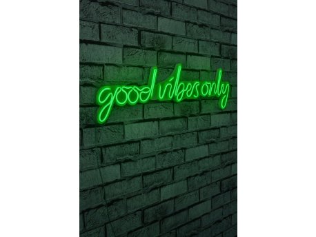 WALLXPERT Dekorativna rasveta Good Vibes Only Green