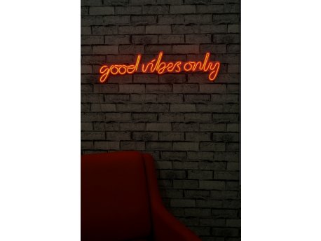 WALLXPERT Dekorativna rasveta Good Vibes Only Red