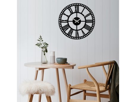 WALLXPERT Zidni sat Metal Wall Clock 10 Black
