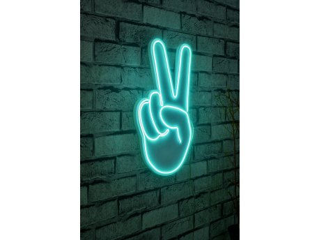 WALLXPERT Dekorativna rasveta Victory Sign Blue
