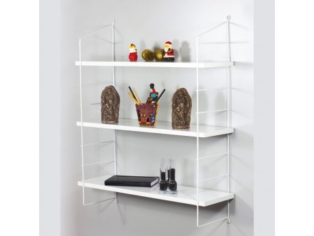 HANAH HOME Zidna polica Armoni 3'lu Shiny White