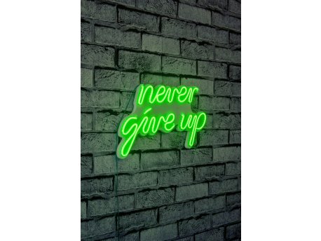 WALLXPERT Dekorativna rasveta Never Give Up Green