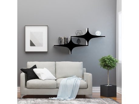HANAH HOME Zidna polica Susen 2 Black