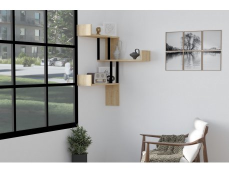 HANAH HOME Zidna polica Bombe Sapphire Oak