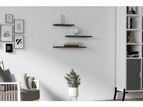 HANAH HOME Zidna polica Leila Anthracite