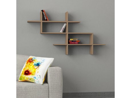 HANAH HOME Zidna polica Halic Light Mocha