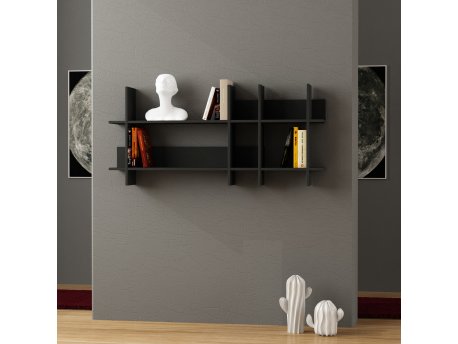 HANAH HOME Zidna polica Beads Anthracite