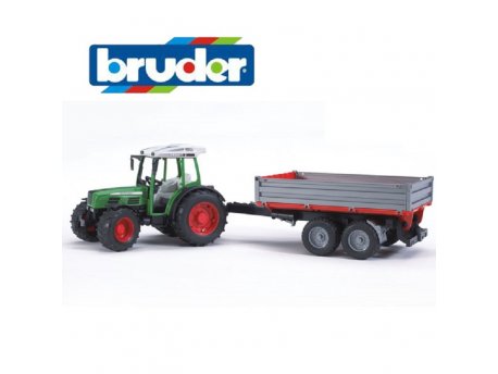 BRUDER John Deere traktor kosačica sa prikolicom