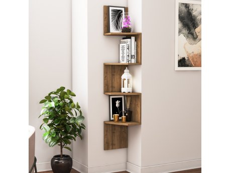 HANAH HOME Zidna polica Desaldo Walnut