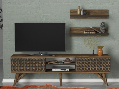 HANAH HOME TV polica Fina Walnut (804TRH3017)