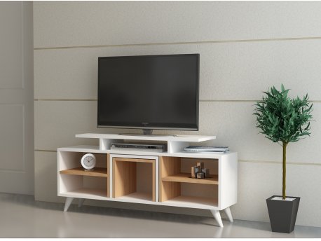 HANAH HOME TV polica Kutay White Teak (788DEC3003)