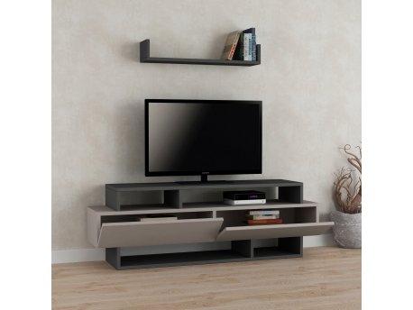 HANAH HOME TV polica Rela Light Mocha Anthracite (855DTE3012)