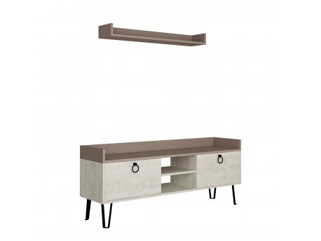HANAH HOME TV polica Keday Light White Light Mocha (855DTE3053)