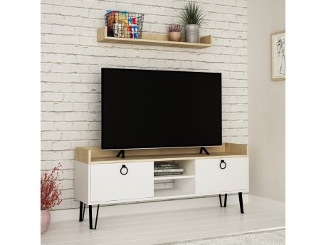 HANAH HOME TV polica Keday White Oak (855DTE3054)