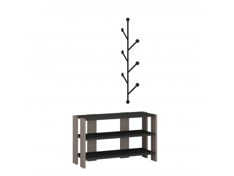 HANAH HOME Manic Anthracite Light Mocha (cipelarnik sa čivilukom)