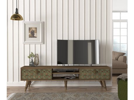 HANAH HOME TV polica Valente (TV Sehpası) Walnut (804TRH3023)