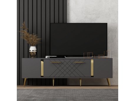 HANAH HOME TV polica Detas Anthracite Gold (475OLV1138)