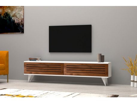 HANAH HOME TV polica Hill Walnut White (835PUQ3002)