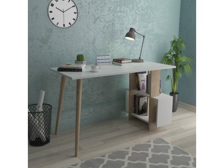 HANAH HOME Radni sto Lagomood Side Oak White