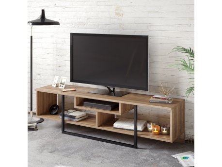 HANAH HOME TV polica Asal (150) Walnut Black (875ZNA3051)