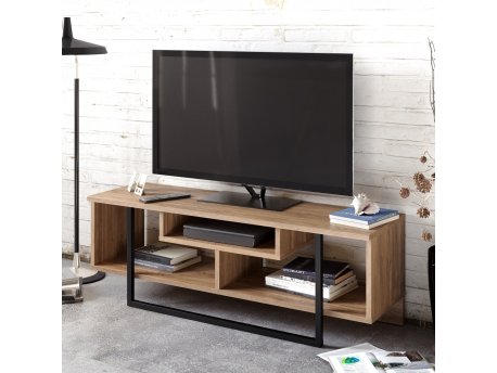 HANAH HOME TV polica Asal (120) Walnut Black (875ZNA3047)