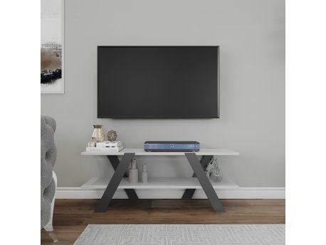HANAH HOME TV polica April White Grey (854KLN3023)