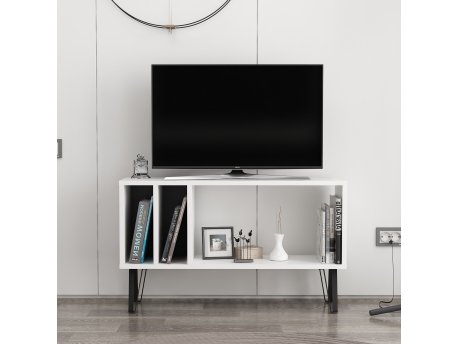 HANAH HOME TV polica Arven White Anthracite 1 (935CMN1416)
