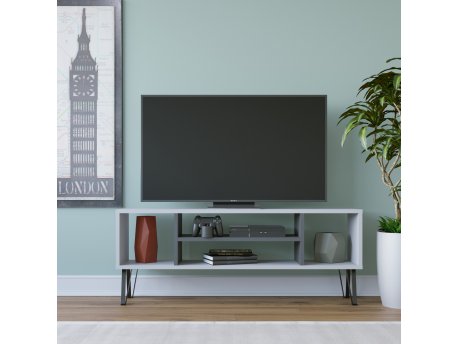 HANAH HOME TV polica Garvin White Anthracite (935CMN1437)