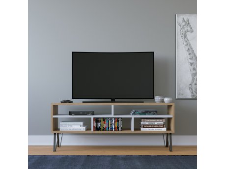 HANAH HOME TV polica Ebuda Oak White (935CMN1429)