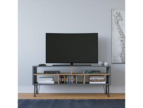HANAH HOME TV polica Ebuda Anthracite Oak (935CMN1433)