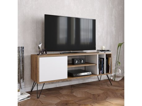 HANAH HOME TV polica Mistico (140) Walnut White (875ZNA3055)