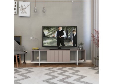 HANAH HOME TV polica Zitano Tv Stand Light Mocha White (776HMS3059)